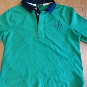 Lauren jeans co green polo blue shirt 3/4 sleeves